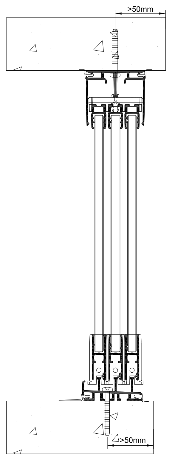 LGS 3-rail cross-section