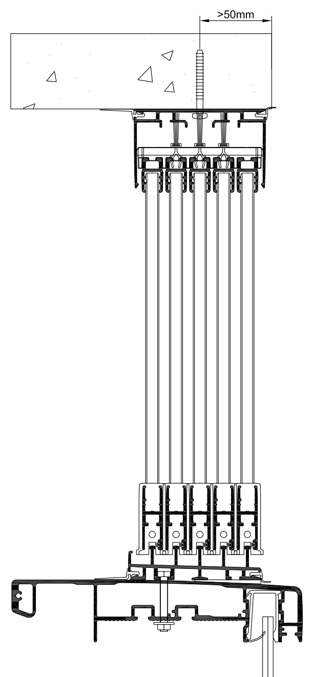 Lumon balustrade with LGS 5-rail