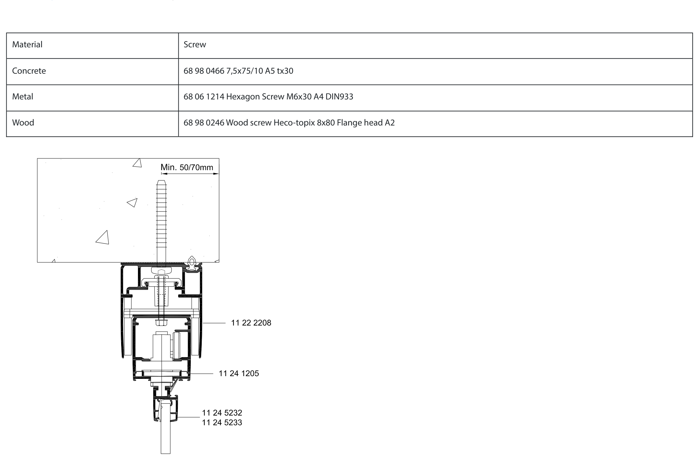 Upper high telescopic profile