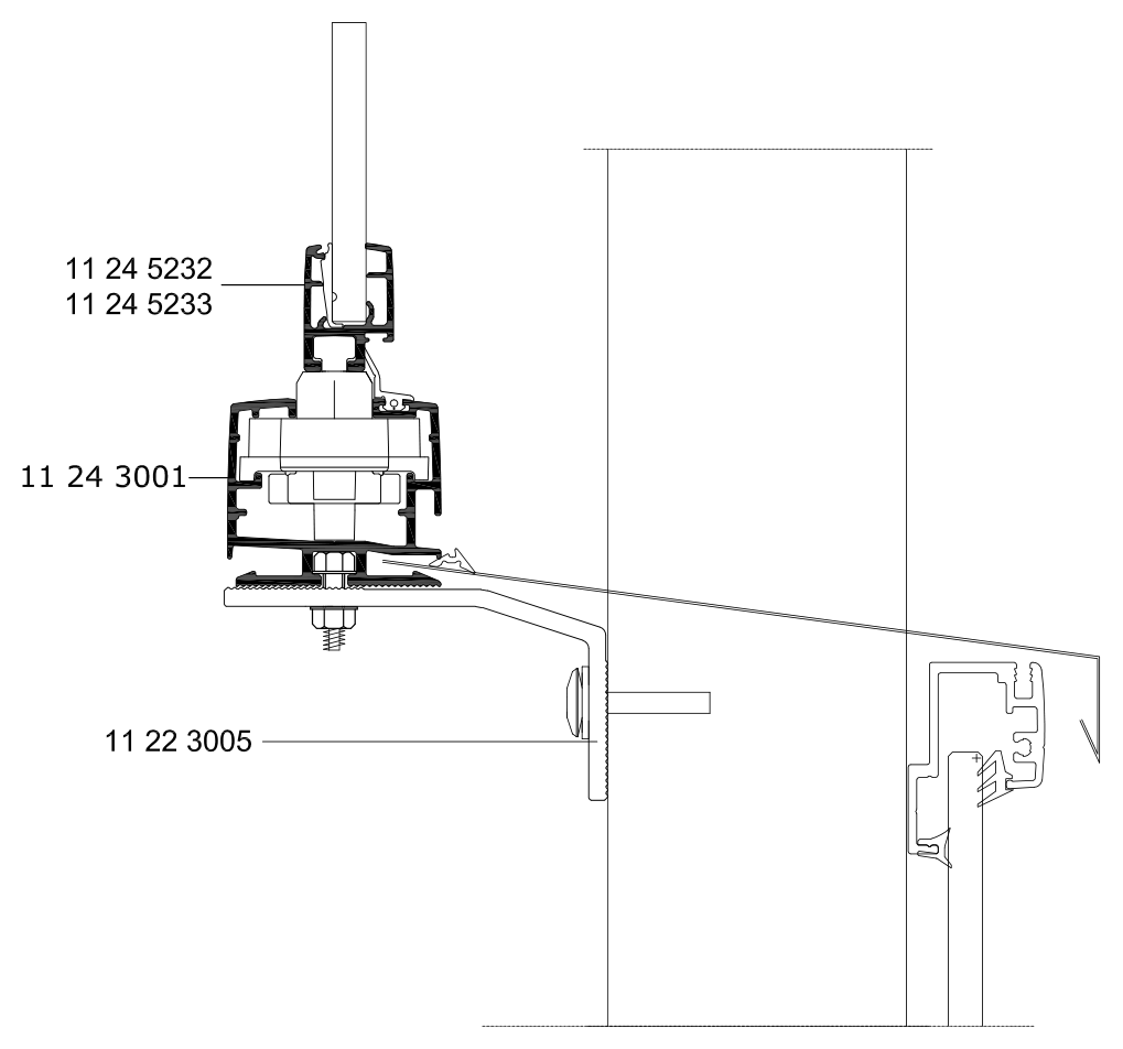 Standard lower profile with bracket and water sill, other balustrade